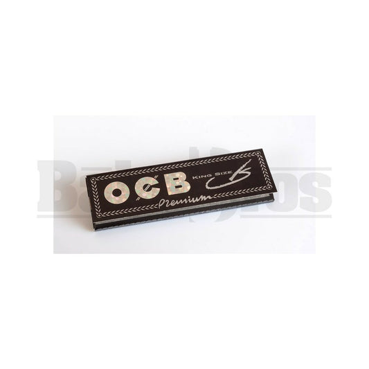 OCB PREMIUM ROLLING PAPERS KING SIZE W/ TIPS 32 LEAVES UNFLAVORED Pack of 24