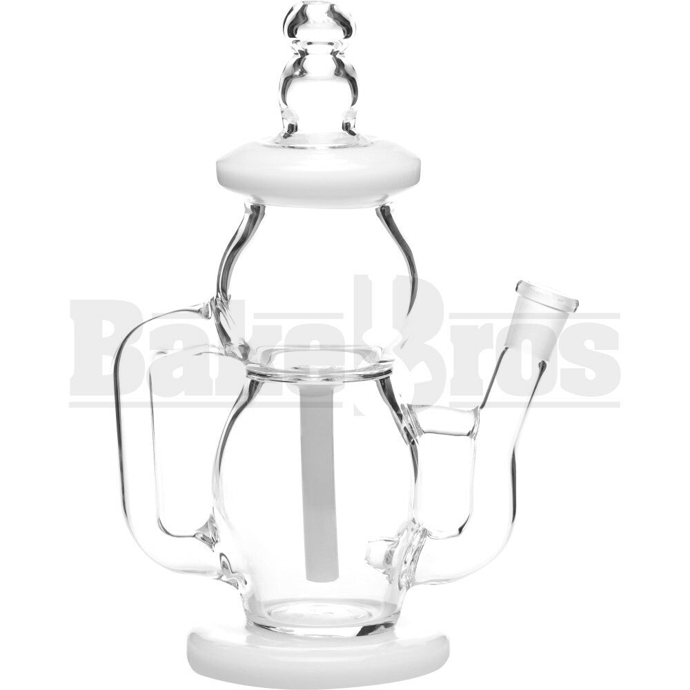 WP DIFFUSED PERC & INLINE RECYCLER BABY BOTTLE 8" IVORY WHITE FEMALE 14MM