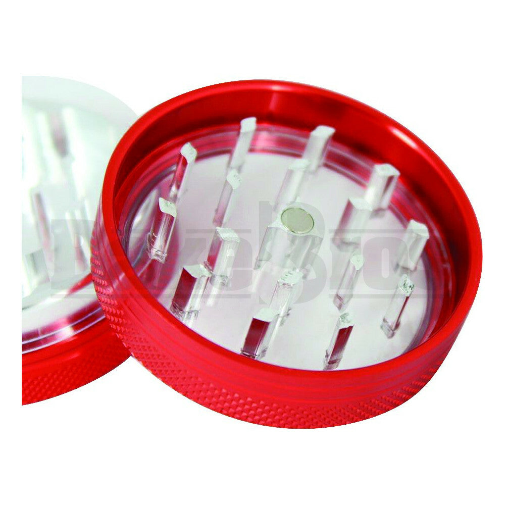 SHARPSTONE CLEAR TOP GRINDER 2 PIECE 2.2" RED Pack of 1