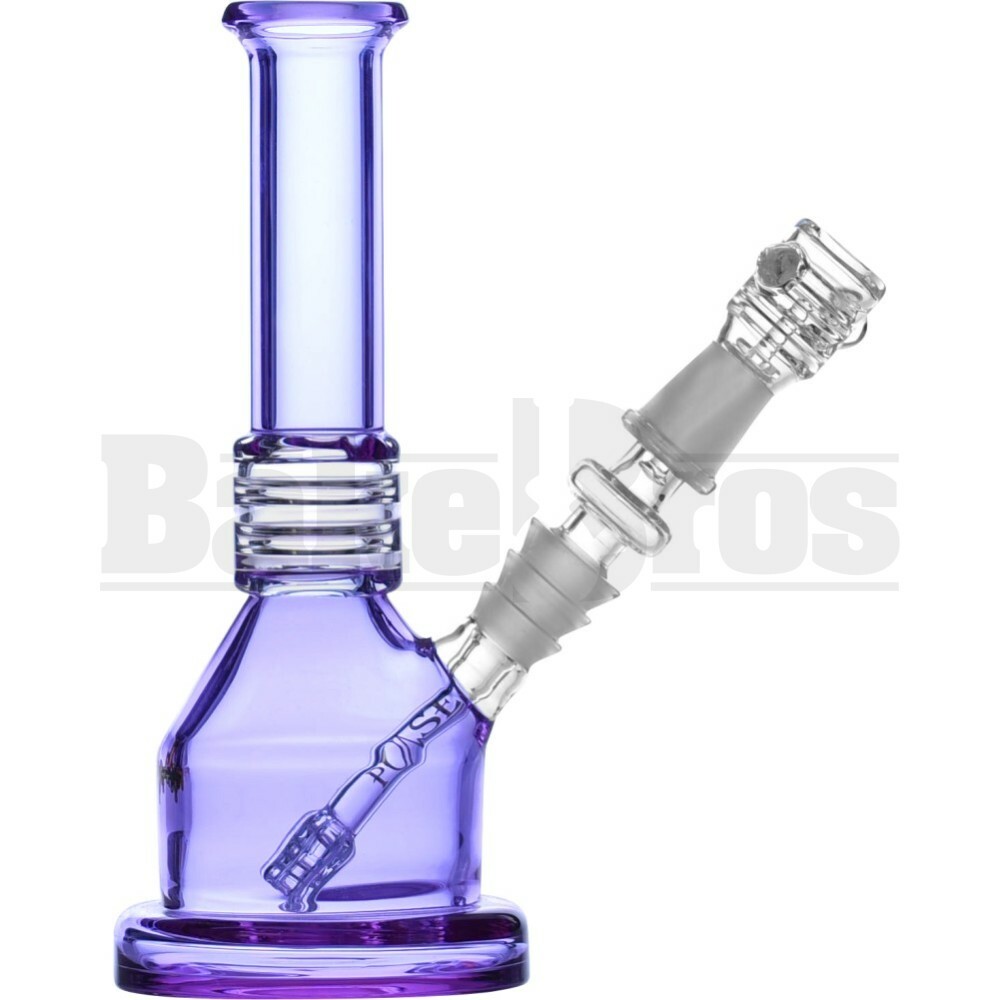 PULSE WP MINI BARREL STEM BEAKER VAPOR RIG 7" PURPLE FEMALE 14MM