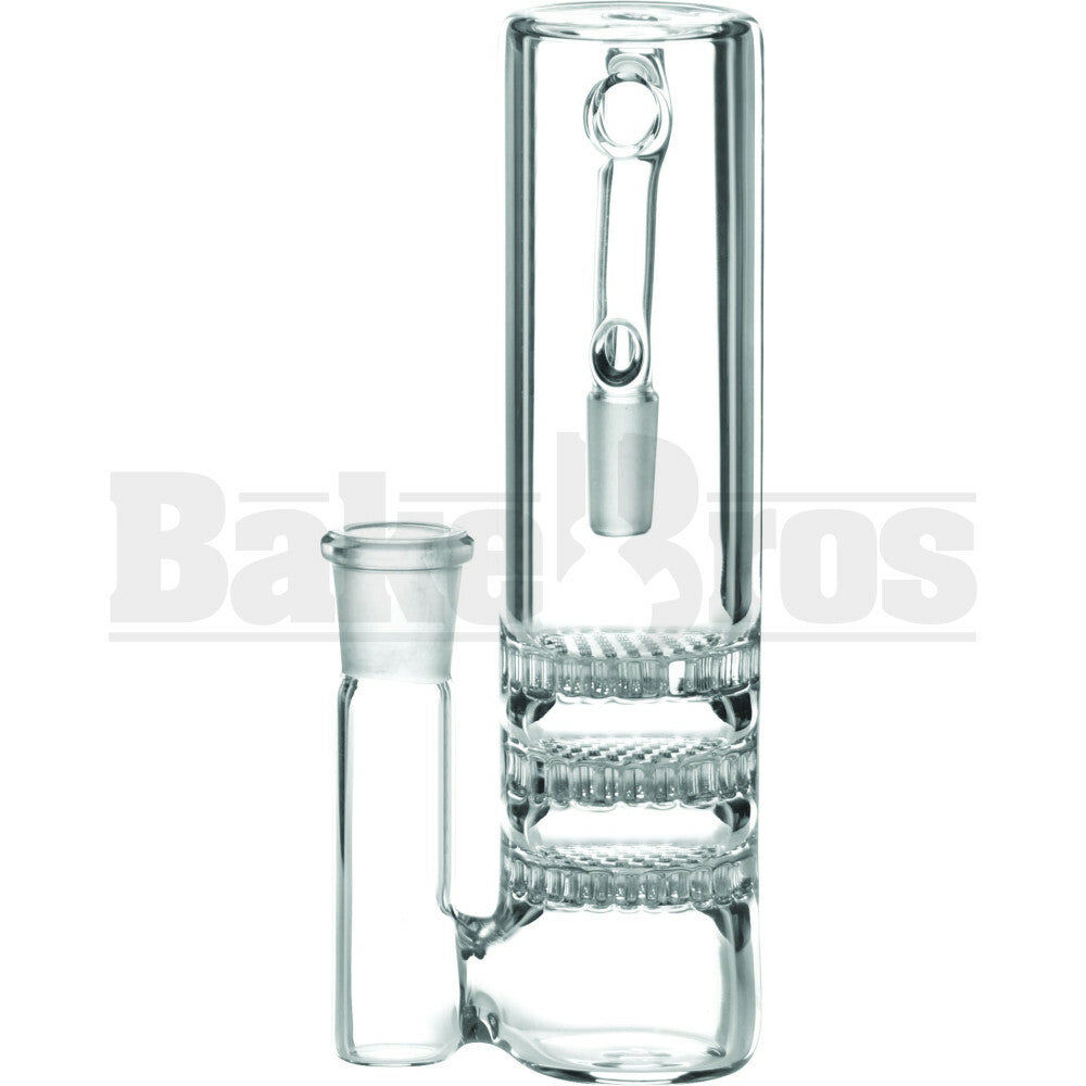 ASHCATCHER 1.5" DIAMETER 3X HONEYCOMB L CONFIGURATION CLEAR MALE 14MM