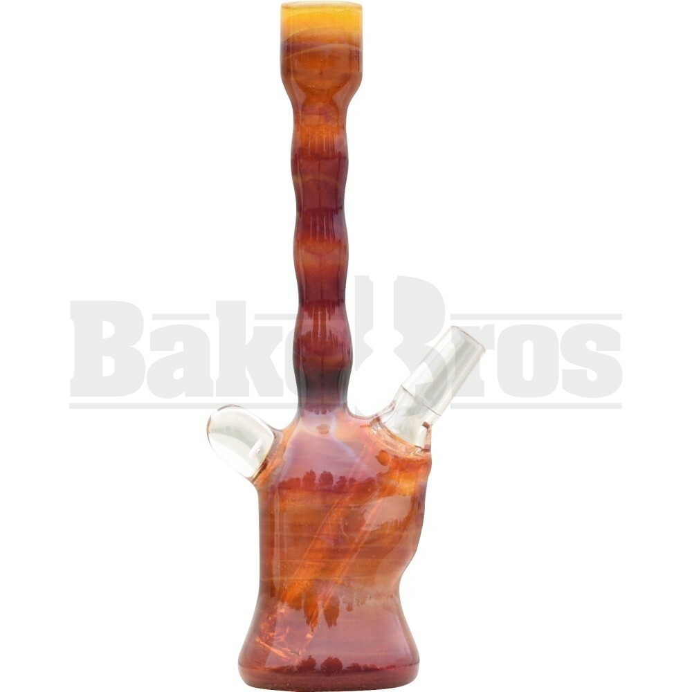 SAN DIEGO BORO GLASS WP MINI TUBE W/ OPAL 7" AMBER PURPLE MALE 14MM