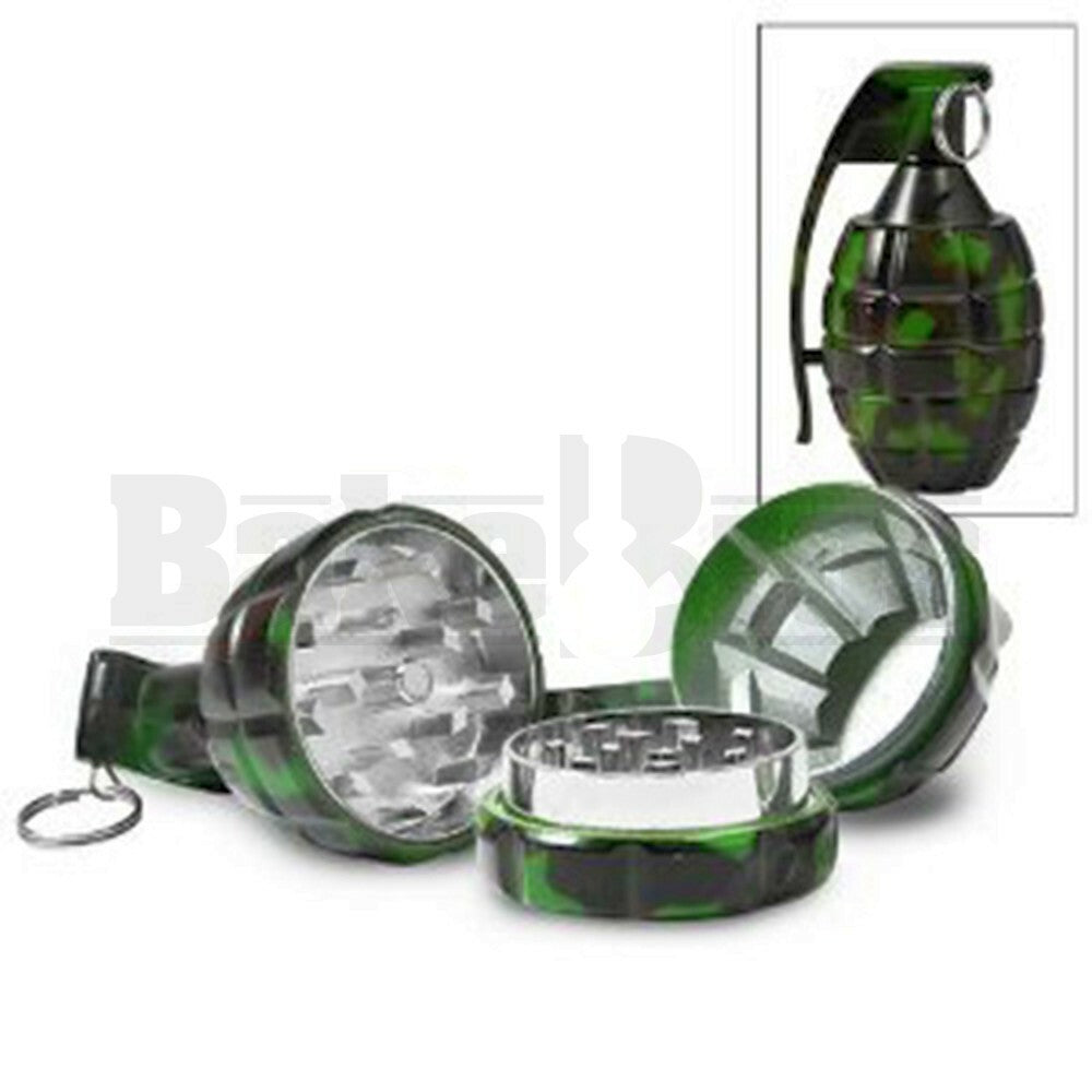 HAND GRENADE STYLE POLLEN GRINDER CAMOUFLAGE Pack of 1