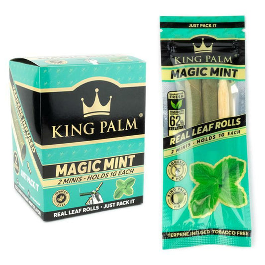 King Palm Wraps Mini 2 per Pack Magic Mint Pack of 20 Full Box