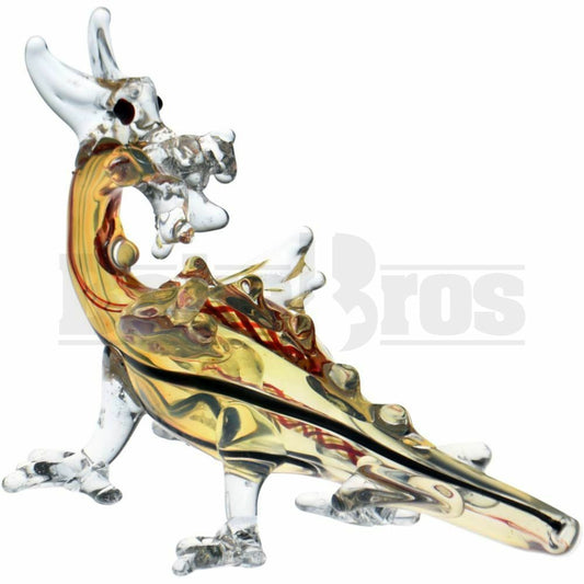 ANIMAL HAND PIPE DRAGON FACING BACKWARDS 5" ASSORTED COLORS