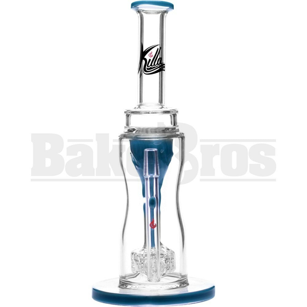 KILLA GLASS WP INCYCLER TURBINE STEREO MATRIX PERC 11" TEAL MALE 14MM