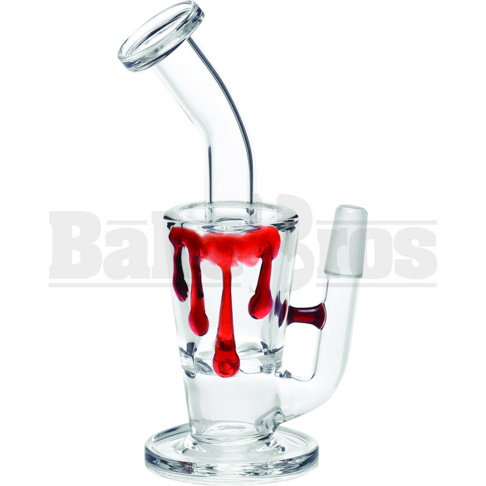 WP SUNDAE CUP TURBINE DISK PERC OIL VAPOR RIG BLOOD DRIP 7" RED MALE 14MM