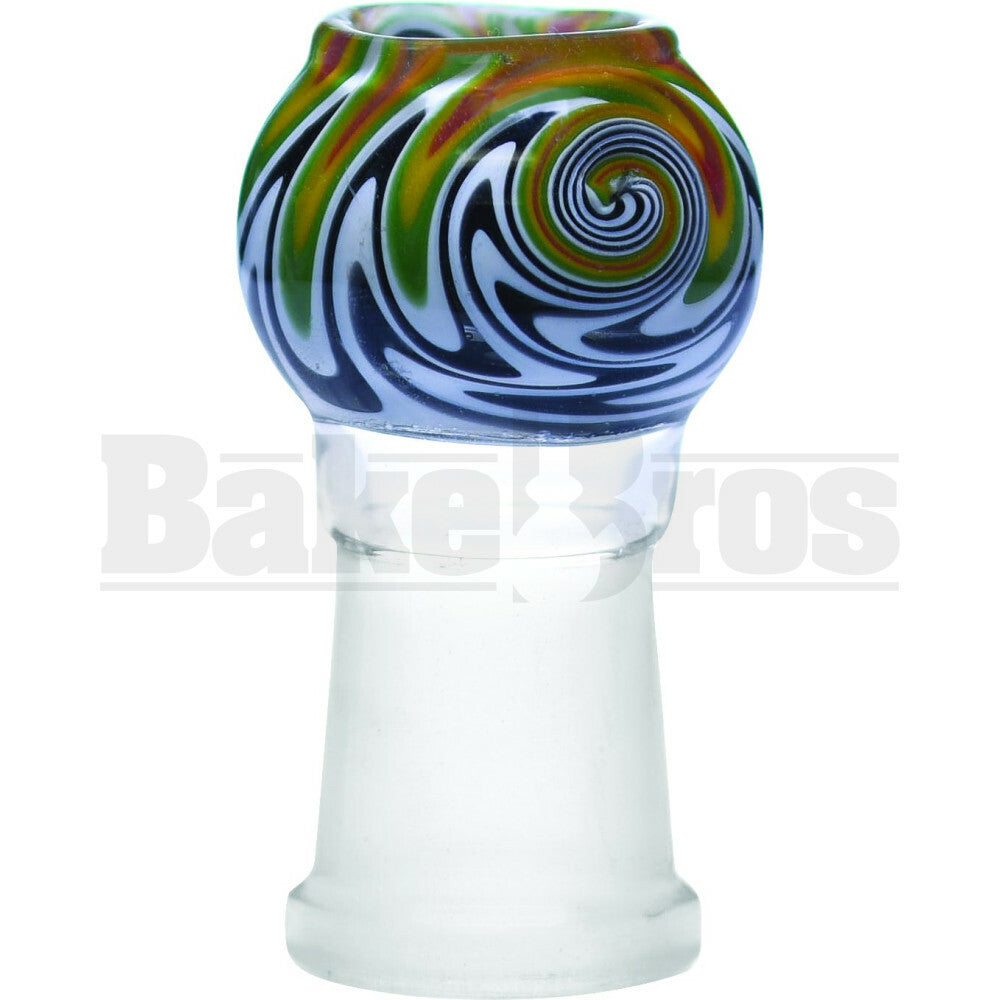 DOME VAPOR REVERSAL ART DESIGN RASTA BLACK WHITE 18MM