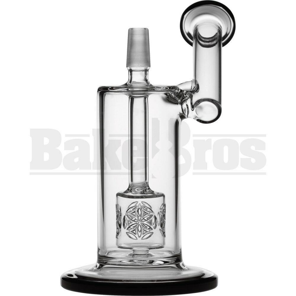 WP SIDE CAR RIG W/ BARREL SNOWFLAKE PERC 8" BLACK MALE 14MM