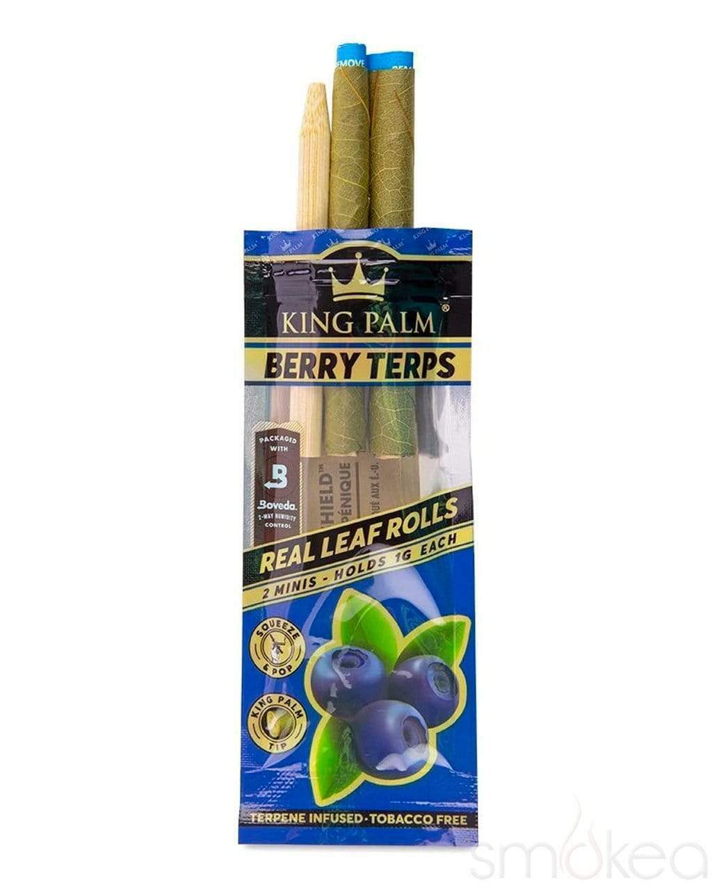 King Palm Wraps Mini 2 per Pack Berry Terps Pack of 20 Full Box