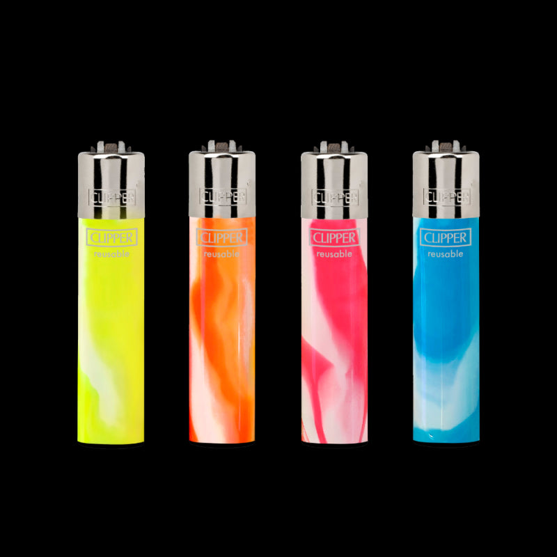 Clipper Lighter 3" Nebula Assorted Pack Of 4