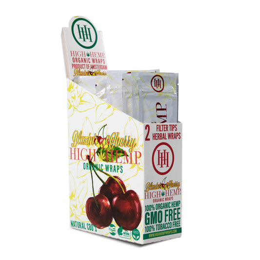 High Hemp Organic Wraps 2 Wraps With 2 Filters Blazin' Cherry Pack Of 25