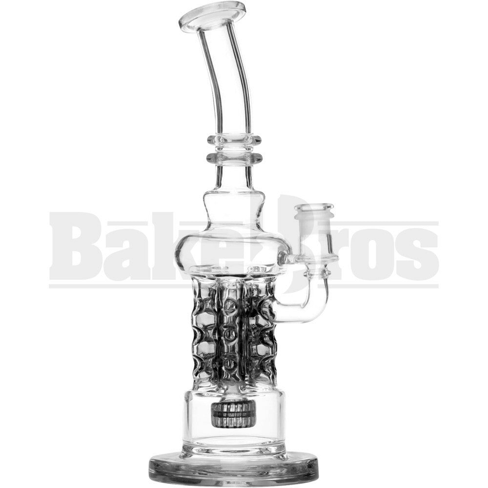 WP BENT NECK SWISS HEXACANNON W/ MATRIX PERC 11" EMERALD FEMALE 14MM