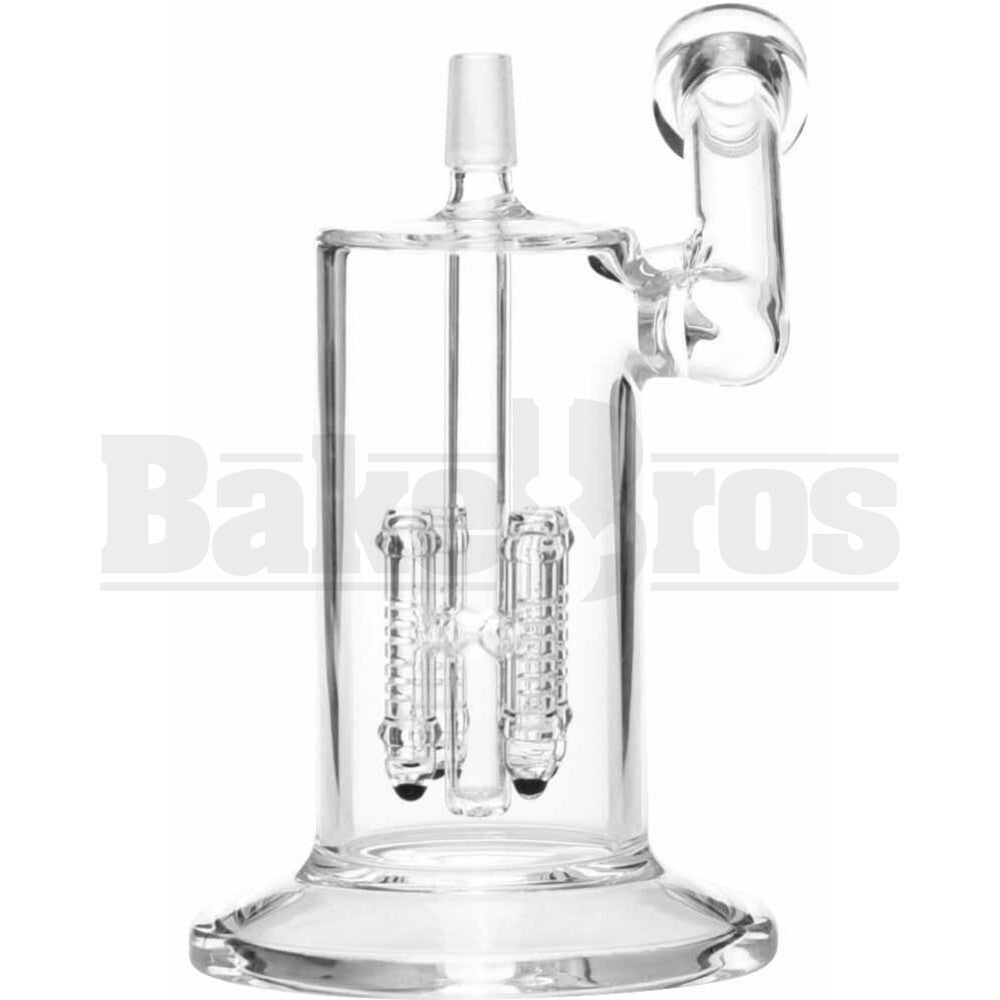 WP SIDECAR VAPOR RIG W/ 4X ARTILLERY MISSLE PERC 7" CLEAR MALE 14MM