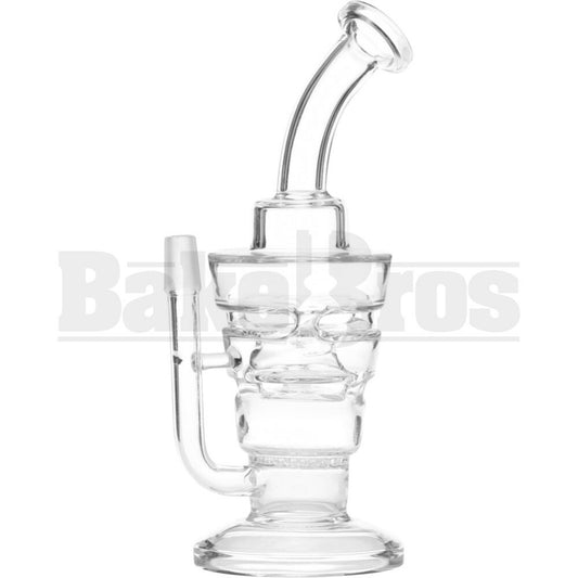 WP SUNDAE CUP STACK OIL RIG W/ HONEYCOMB PERC 9" CLEAR MALE 14MM