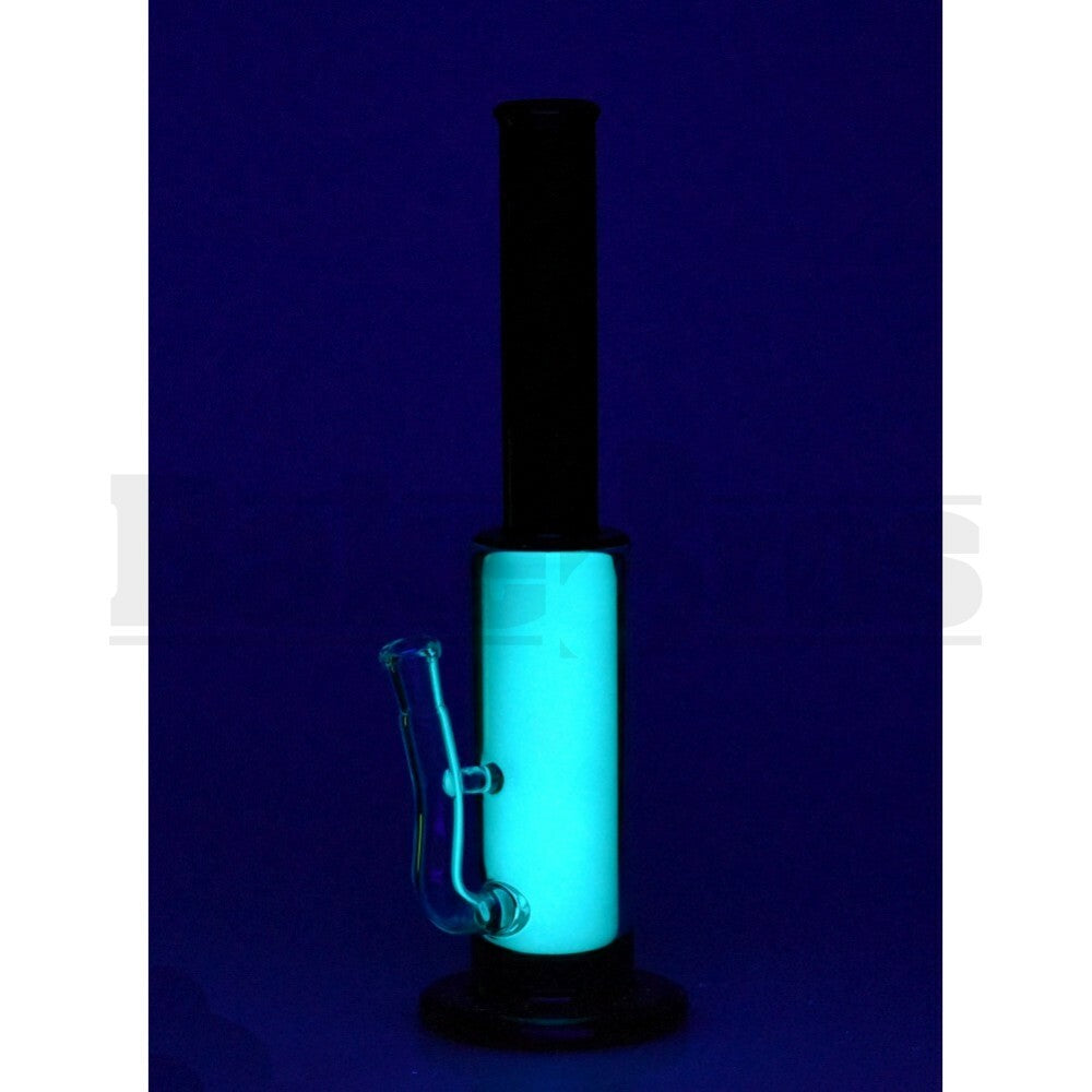 BLUE LABEL WP GLOW IN THE DARK GREEN TUBINE PERC 14 " BLACK FEMALE 14MM