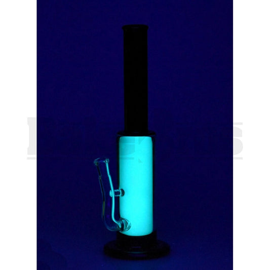 BLUE LABEL WP GLOW IN THE DARK GREEN TUBINE PERC 14 " BLACK FEMALE 14MM