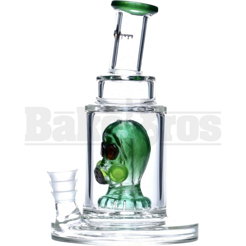 PULSE WP GAS MASK SHRUB W/ BARREL DRUM CIRQ PERC 7" MOSS GREEN FEMALE 14MM