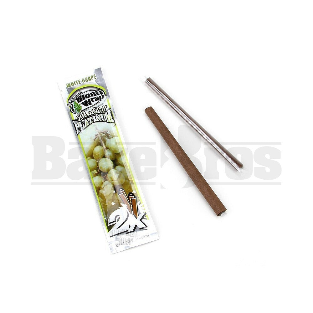 DOUBLE!! PLATINUM CIGAR WRAPS 2 PER PACK WHITE GRAPE Pack of 1