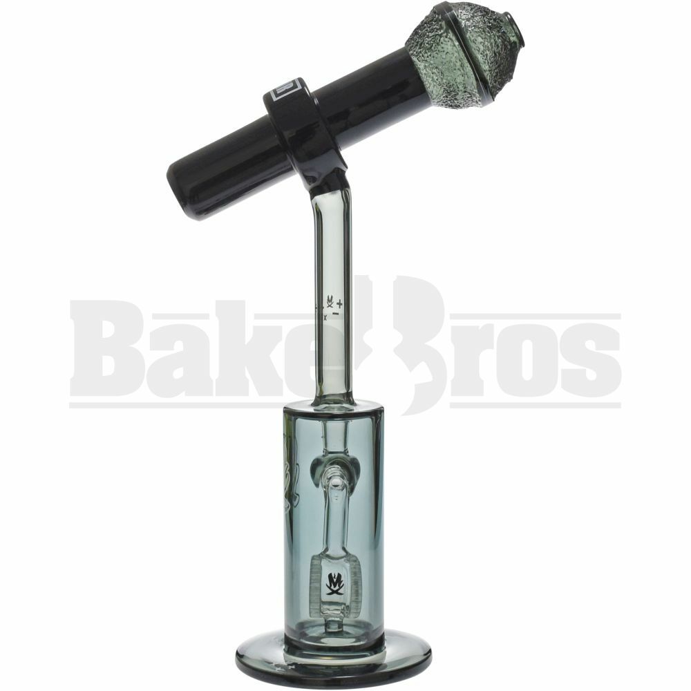 MATHEMATIX GLASS MICROPHONE TO CAN W/ HONEYCOMB BARREL PERC 13" EMERALD FEMALE 14MM