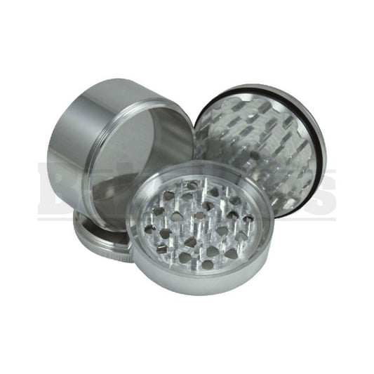 GRINDER W/ POLLEN COLLECTOR 4 PIECE 1.5" SILVER Pack of 1