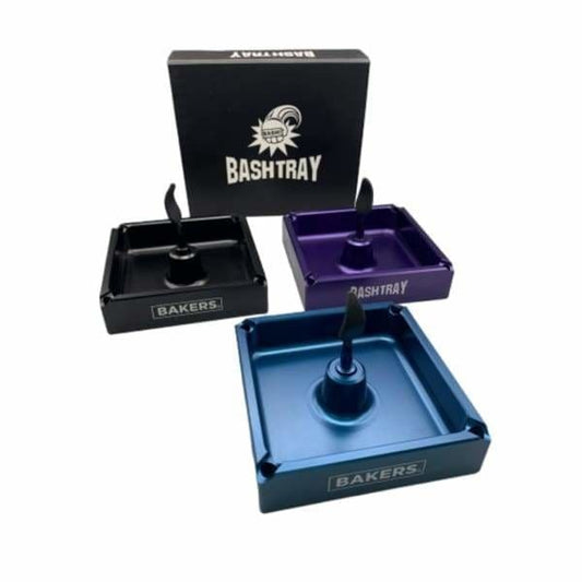 Bakers Bashtray Ashtray 4.5" X 4.5" Alumimum Kit With Removable Poker Tool