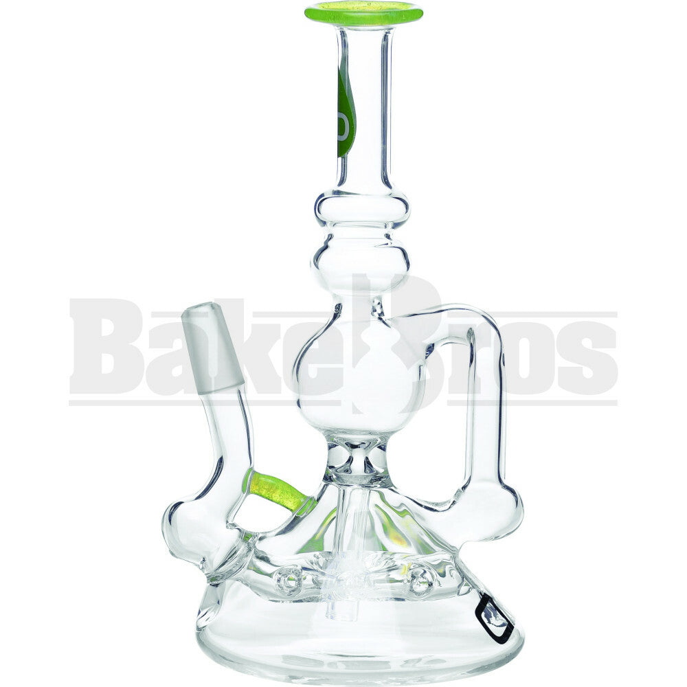 WP HALO PERC BKR RECYCLER 7" SLIME GREEN MALE 14MM