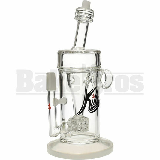 WP BENT NECK FAT CAN INRECYCLER W/ STERO MATRIX PERC 9" IVORY WHITE MALE 14MM