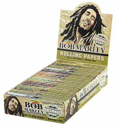 Bob Marley Unbleached Organic Hemp 1 1-4 Rolling Papers 25 Booklet Packs