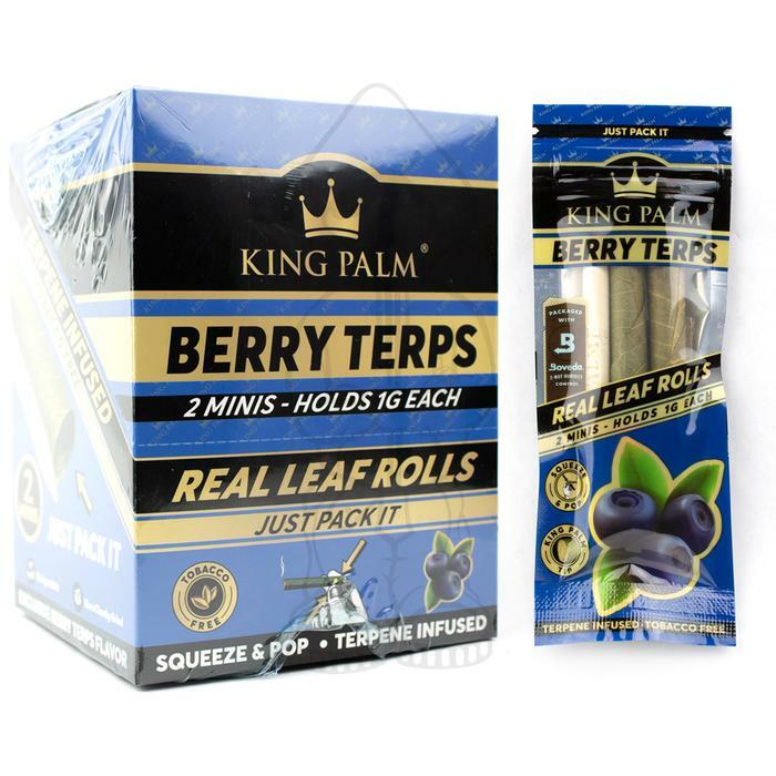 King Palm Wraps Mini 2 per Pack Berry Terps Pack of 20 Full Box