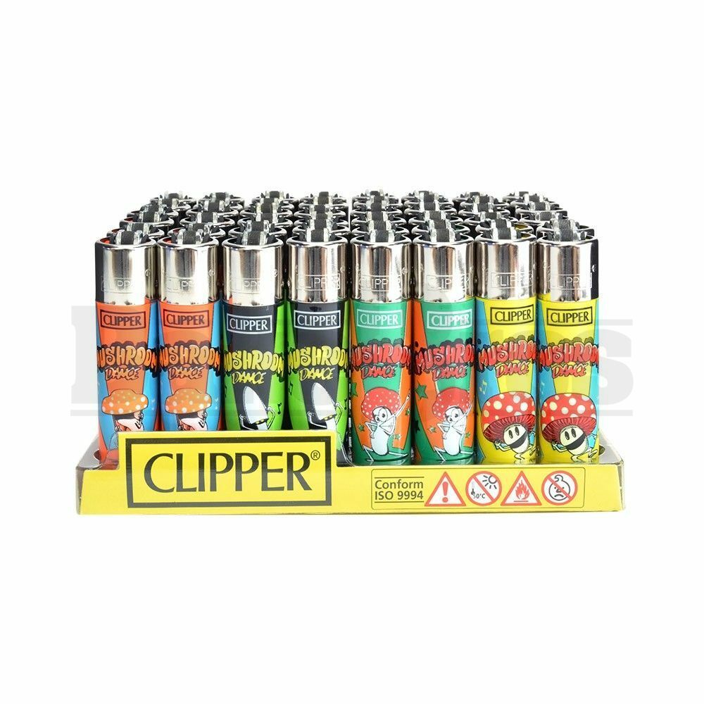 CLIPPER LIGHTER 3" MUSHROOM DANCE ASSORTED Pack of 48