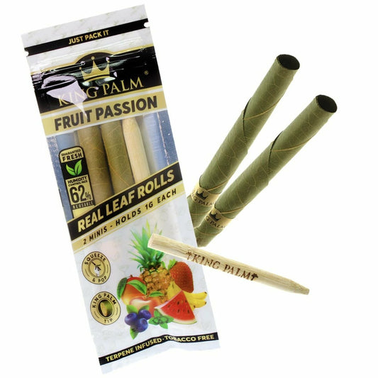 King Palm Wraps Mini 2 per Pack Fruit Passion Pack of 1