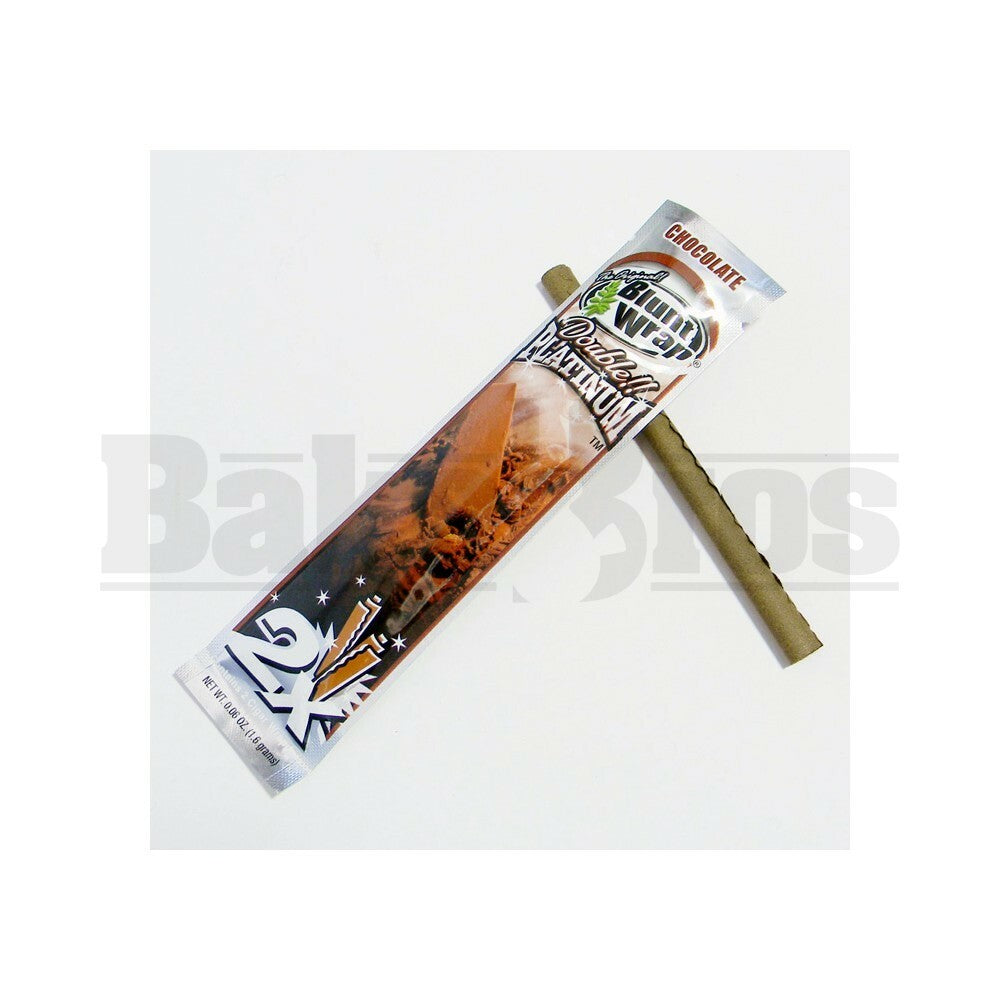 DOUBLE!! PLATINUM CIGAR WRAPS 2 PER PACK CHOCOLATE Pack of 1