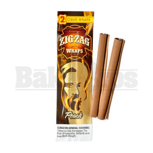 ZIG ZAG CIGAR WRAPS 2 PER PACK PEACH Pack of 1