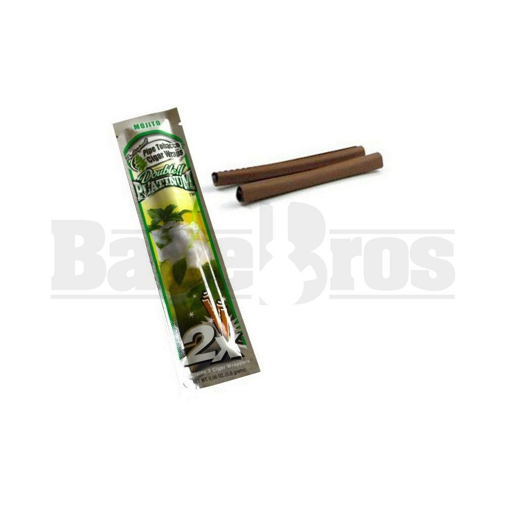 DOUBLE!! PLATINUM CIGAR WRAPS 2 PER PACK MOJITO Pack of 1