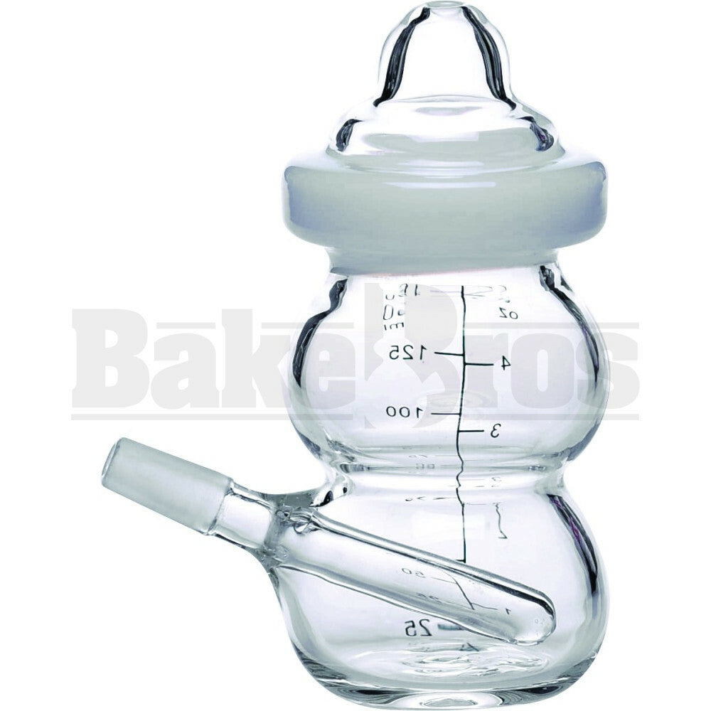 WP BABY BOTTLE 4" IVORY WHITE MALE 10MM