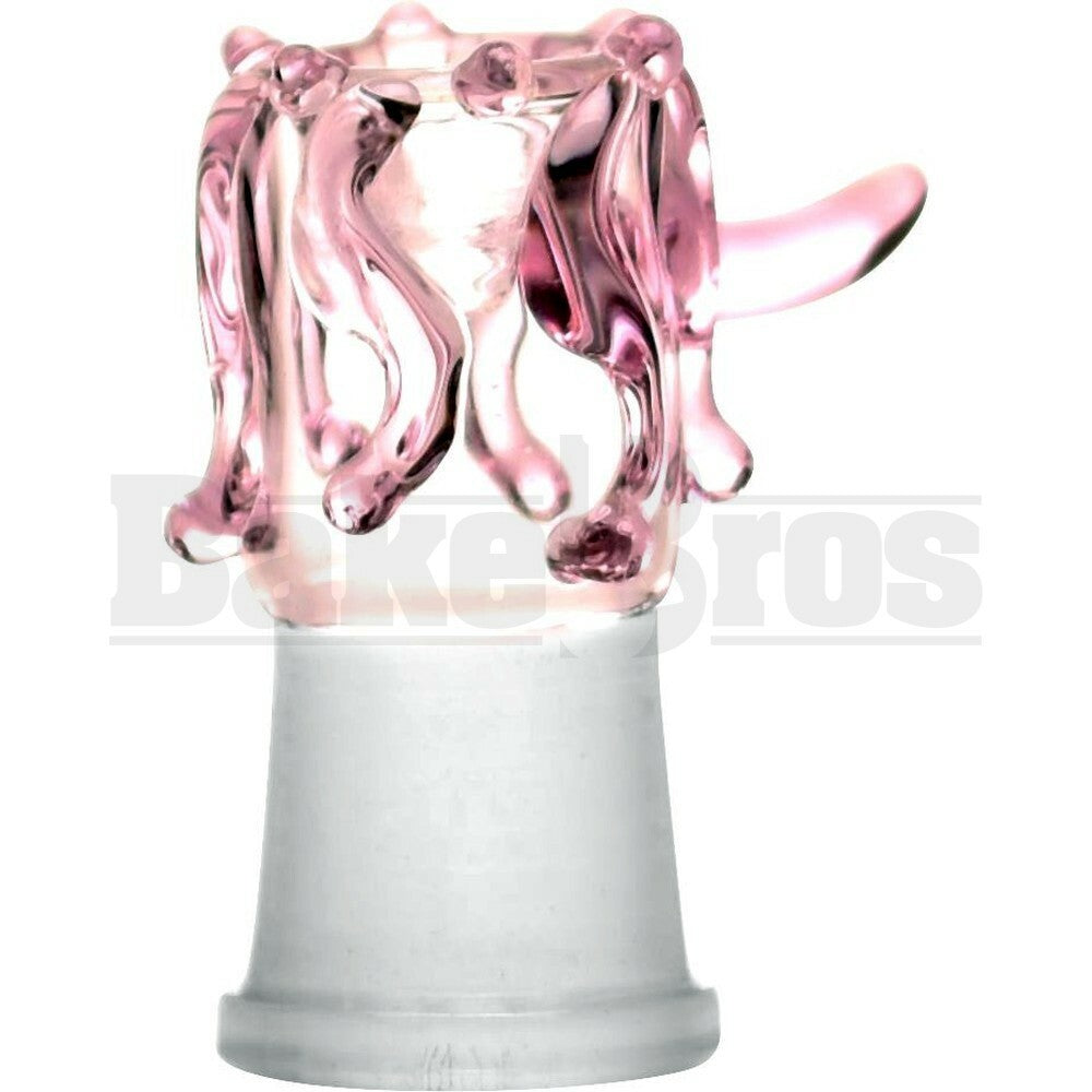 DOME CYLINDER DRIPPING GLASS WITH HANDLE PINK 18MM