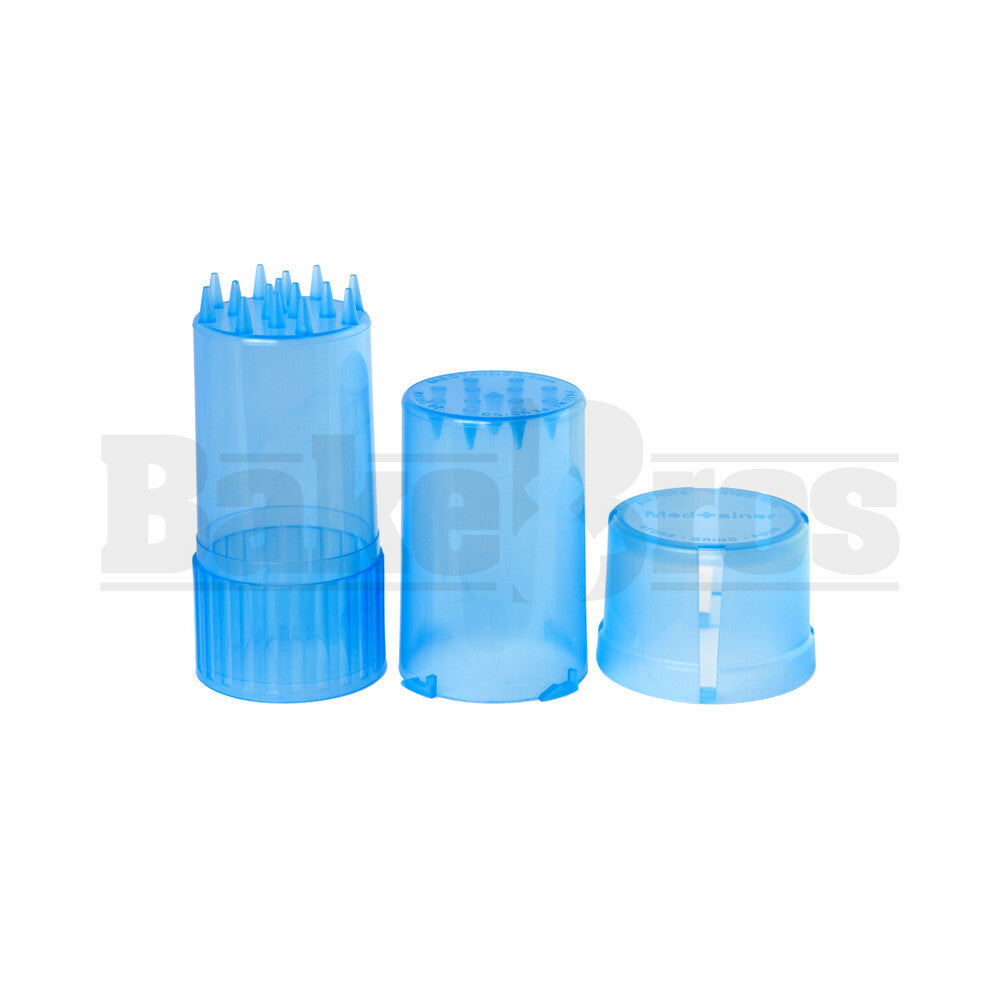 MEDTAINER CONTAINER GRINDER 3 PIECE 3.5" TRANSLUCENT BLUE Pack of 1