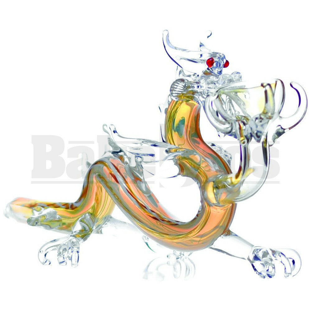 ANIMAL HAND PIPE ANGRY DRAGON 10" ASSORTED COLORS