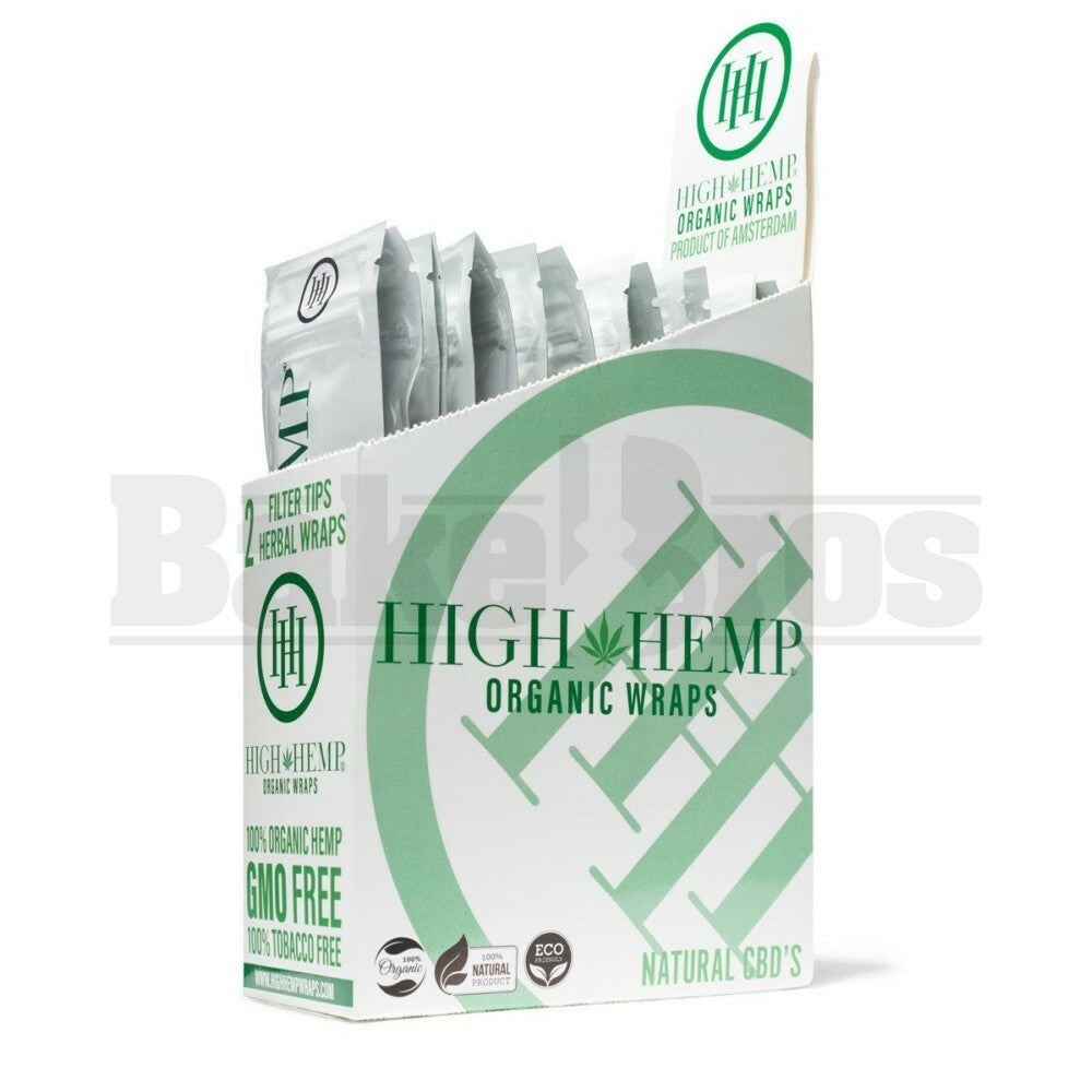 HIGH HEMP ORGANIC WRAPS 2 WRAPS WITH 2 FILTERS ORIGINAL Pack of 25