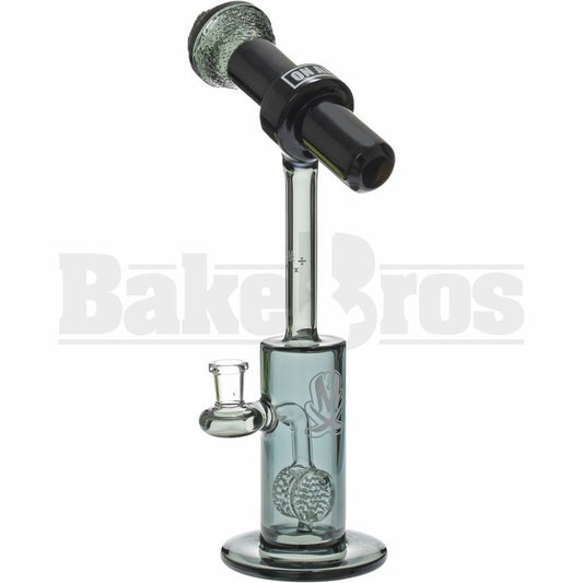 MATHEMATIX GLASS MICROPHONE TO CAN W/ HONEYCOMB BARREL PERC 13" EMERALD FEMALE 14MM