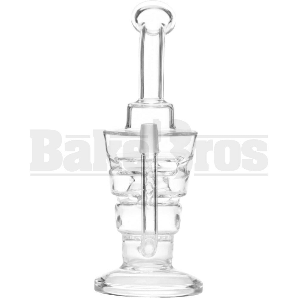 WP SUNDAE CUP STACK OIL RIG W/ HONEYCOMB PERC 9" CLEAR MALE 14MM