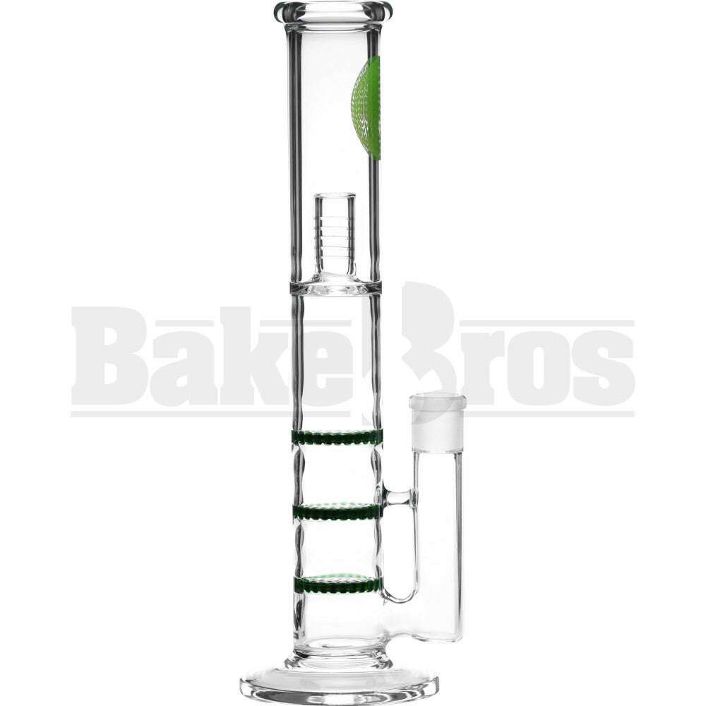 MAVERICK WP 3X HONEYCOMB PERC STEMLESS STRAIGHT 12" GREEN FEMALE 18MM