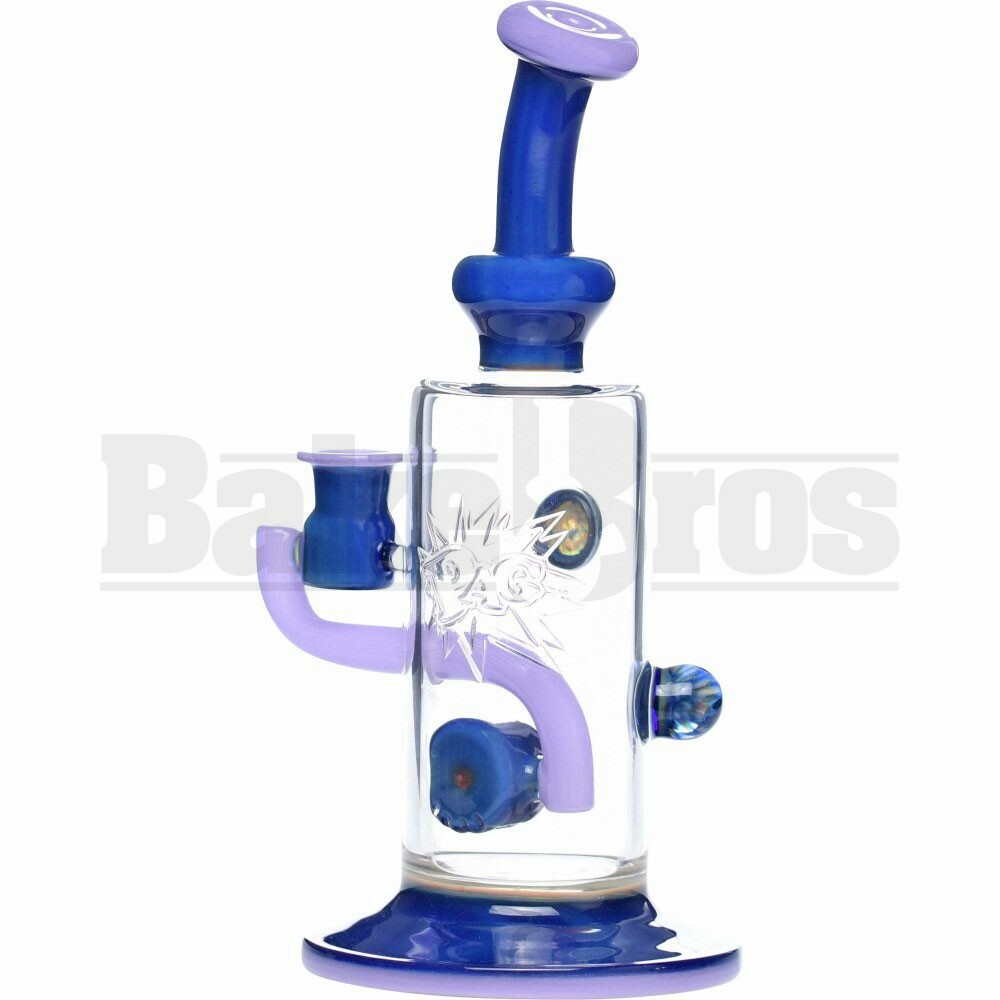 PHAT ASS GLASS WP BENT NECK W/ HOVER PERC 10" BLUE CHEESE WISTERIA FEMALE 14MM