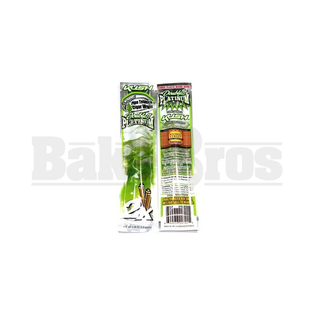 DOUBLE!! PLATINUM CIGAR WRAPS 2 PER PACK KUSH Pack of 1