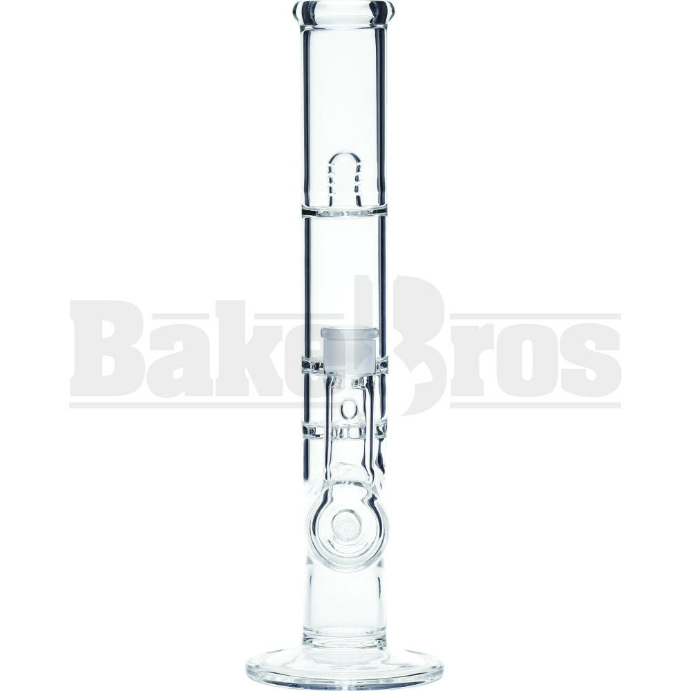 WP 2X BRILLIANCE PERC WITH INLINE T-SHAPE AND SPLASHGUARD 13" CLEAR FEMALE 18MM