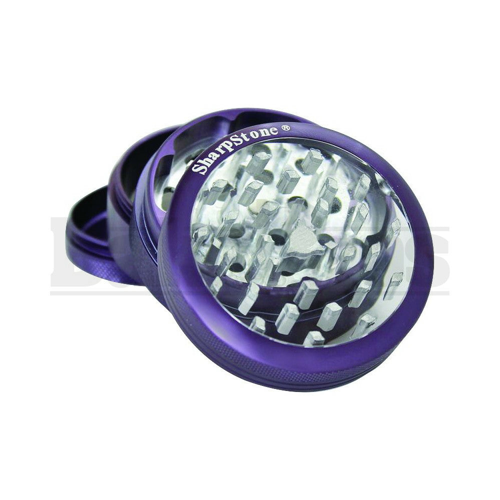 SHARPSTONE CLEAR TOP GRINDER 4 PIECE 2.5" PURPLE Pack of 1