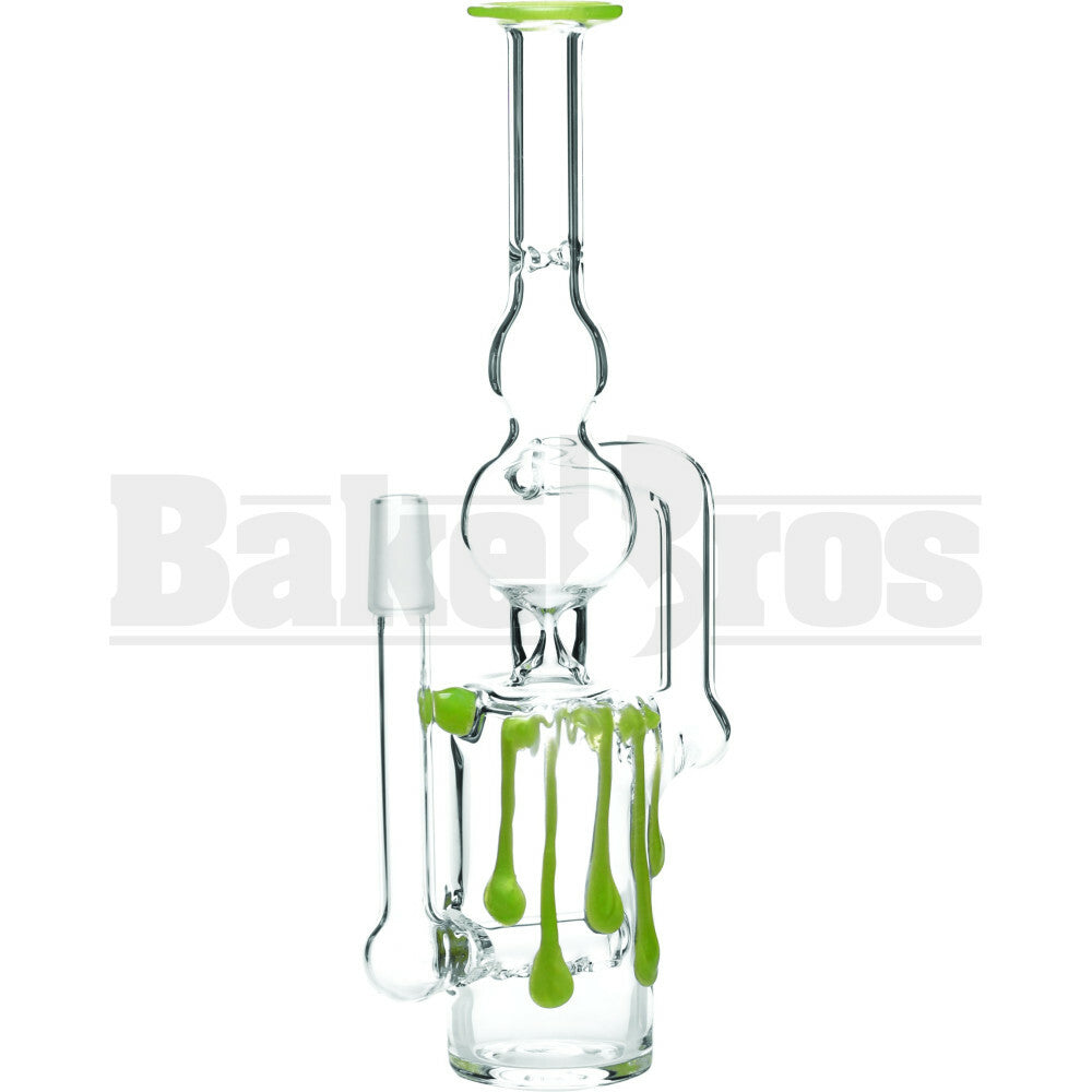 WP INLINE PERC CYLINDER BODY RECYCLER 8" SLIME GREEN MALE 14MM