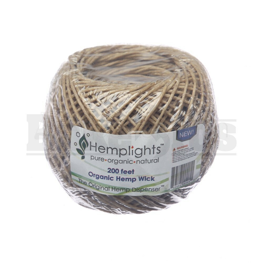 HEMPLIGHTS ORGANIC HEMP WICK SPOOL 200FT SINGLE COLOR Pack of 1