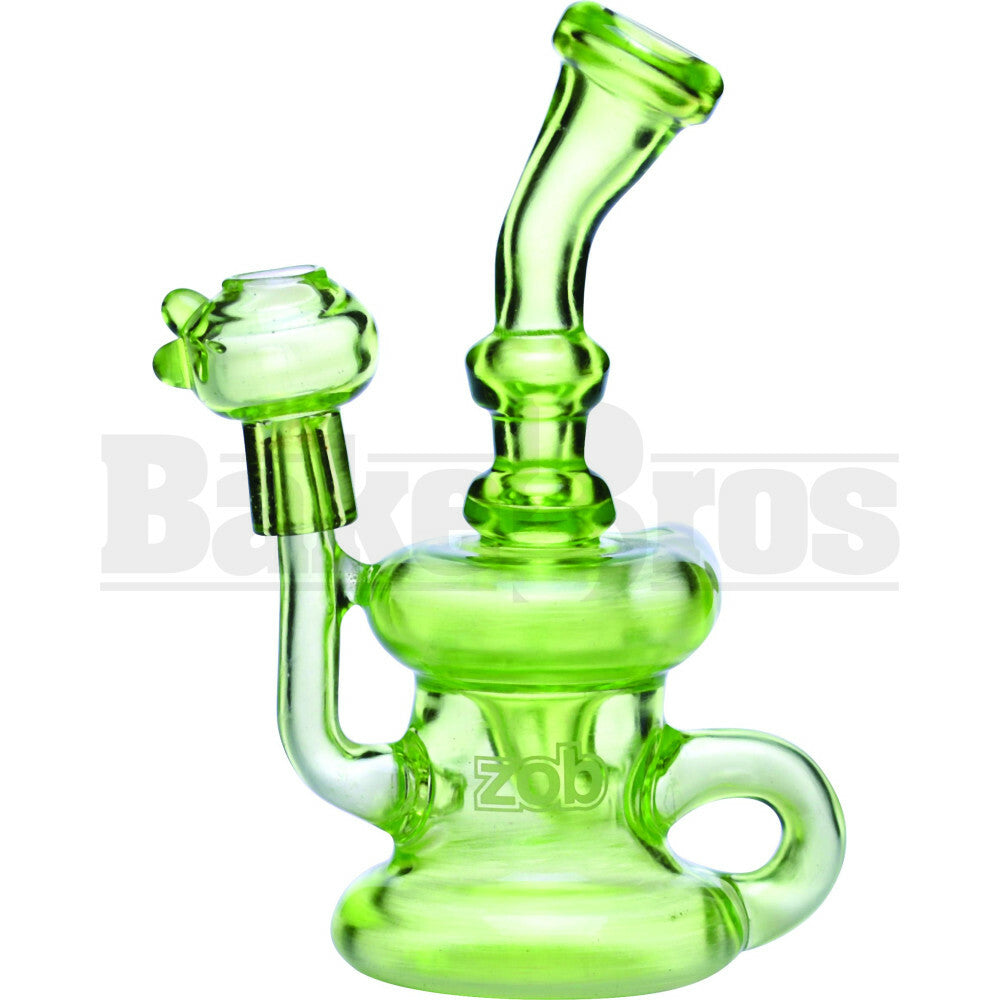 ZOB GLASS WP KLEIN RECYCLER CUSTOM 7" SLIME GREEN MALE 14MM